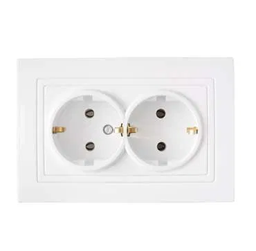 Розетка 2-м СП 16А IP20 без заземл. бел. Bylectrica РС16-348