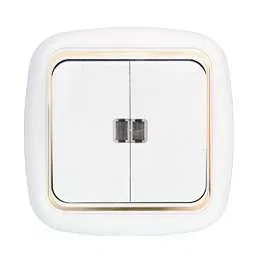 Выключатель 2-кл. СП 10А с подсветкой бел. Bylectrica С5 10-207