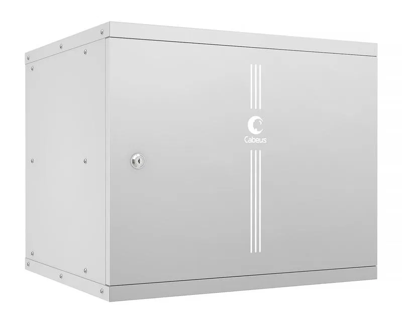 Шкаф телекоммуникационный настенный разборный LIGHT WSC-05D-9U55/45m 19дюйм 9U дверь метал. сер. Cabeus 10177c