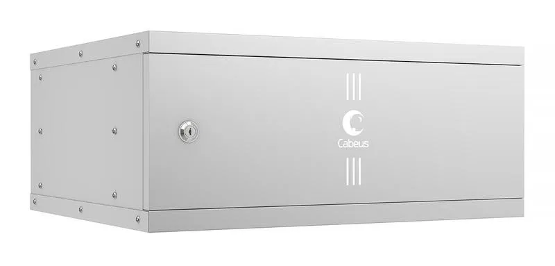 Шкаф телекоммуникационный настенный разборный LIGHT WSC-05D-4U55/45m 19дюйм 4U дверь метал. сер. Cabeus 10185c