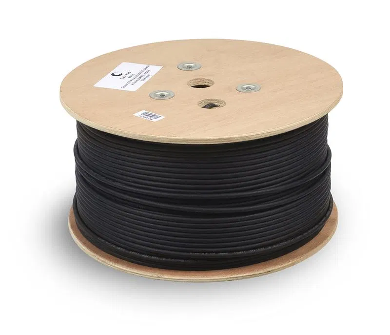 Кабель витая пара UTP (U/UTP) кат.5E 4 пары 24 AWG ОЖ для внешн. прокладки PE-UV (305м) Cabeus 11246c