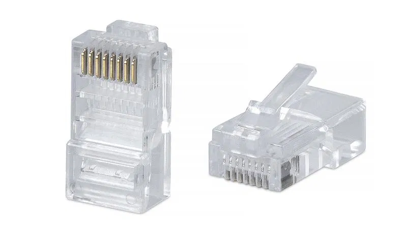 Коннектор RJ45 (8P8C) под витую пару кат.5E универс. для ож и мж кабеля для проводников s=105мм по изоляции Cabeus 7009c