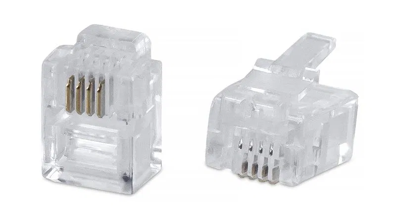 Коннектор телефонный неэкранир. RJ-11/RJ-12 6P4C Cabeus 7012c