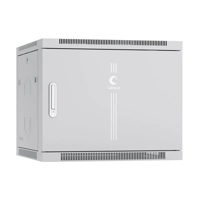 Шкаф телекоммуникационный настенный SH-05F-9U60/60m 19дюйм 9U 600х600х501мм дверь метал. сер. (RAL 7035) Cabeus 7106c