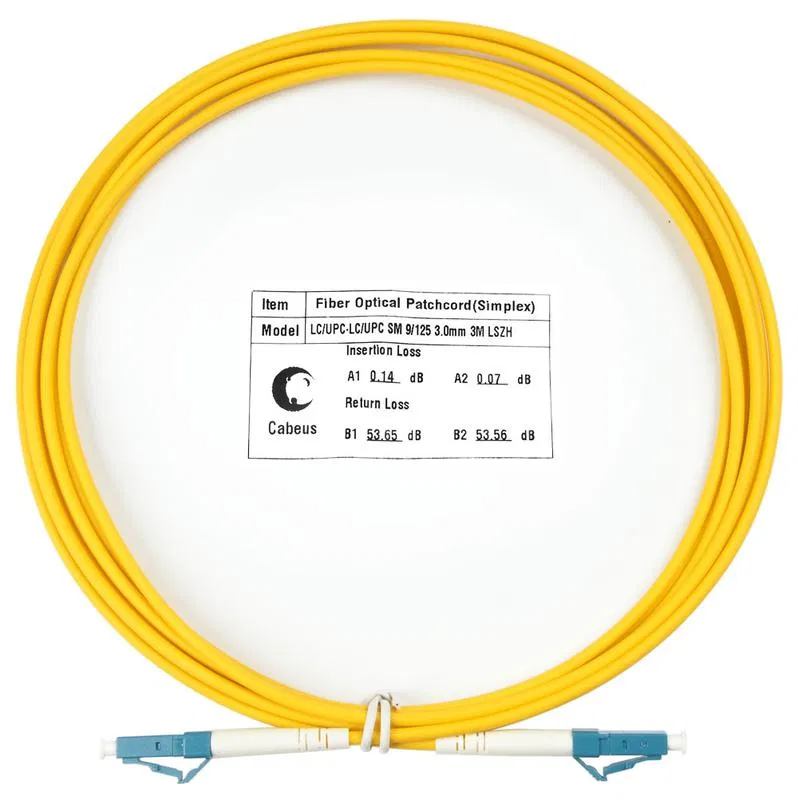 Шнур оптический FOP(S)-9-LC-LC-3M SIMPLEX LC-LC 9/125 SM 3м LSZH Cabeus 7516c