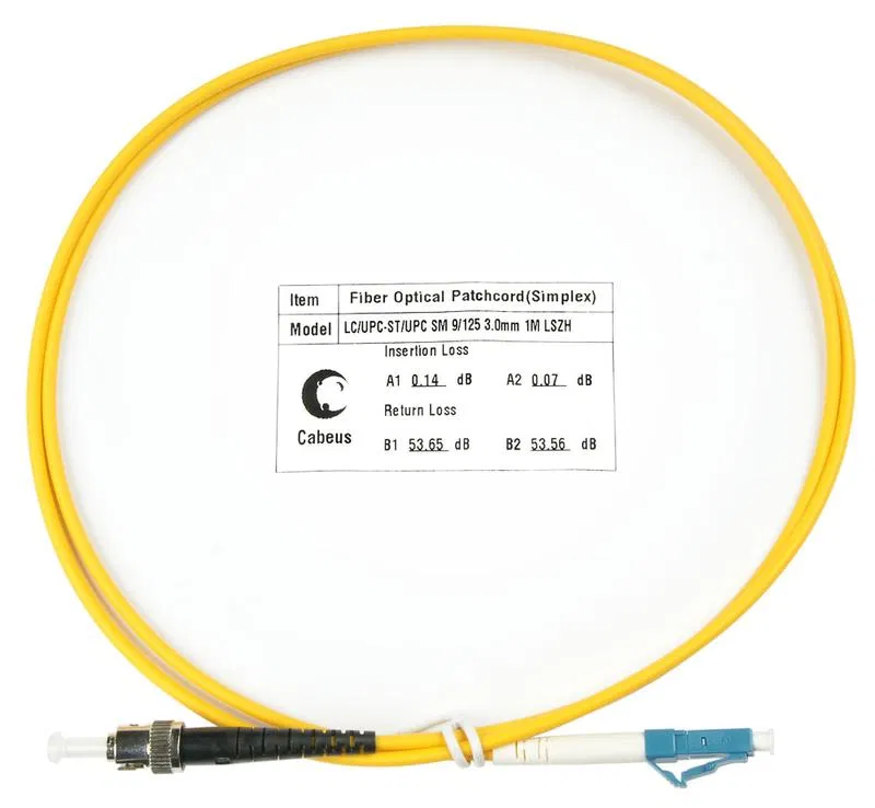 Шнур оптический FOP(s)-9-LC-ST-2m simplex LC-ST 9/125 sm 2м LSZH Cabeus 7529c