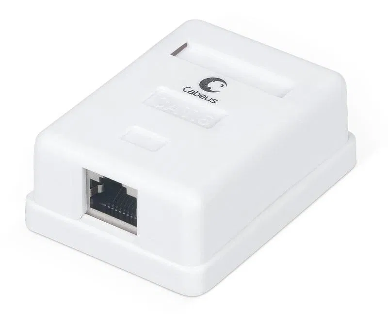 Розетка компьютерная 1-м ОП WS-8P8C-Cat.6-SH-1 RJ45 (8P8C) кат.6 экранир. Dual IDC Cabeus 7988c