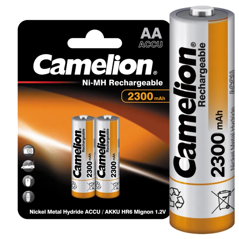 Аккумулятор AA/R6 2300мА.ч NI-MN BP-2 металлик (блист.2шт) Camelion 5221