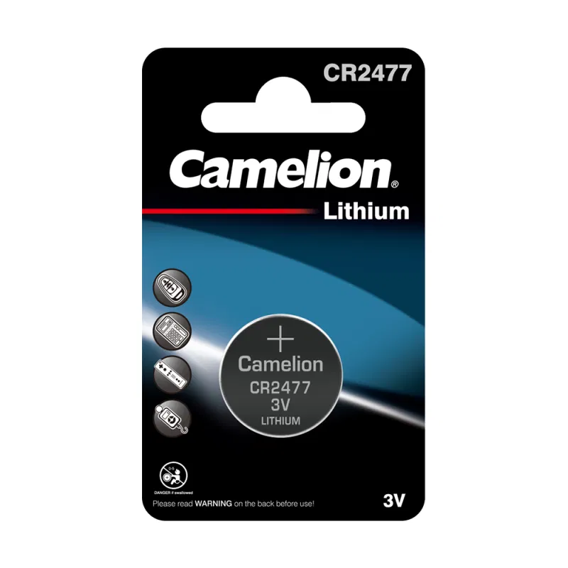 Элемент питания литиевый CR2477 BL-1 (блист.1шт) Camelion 8660