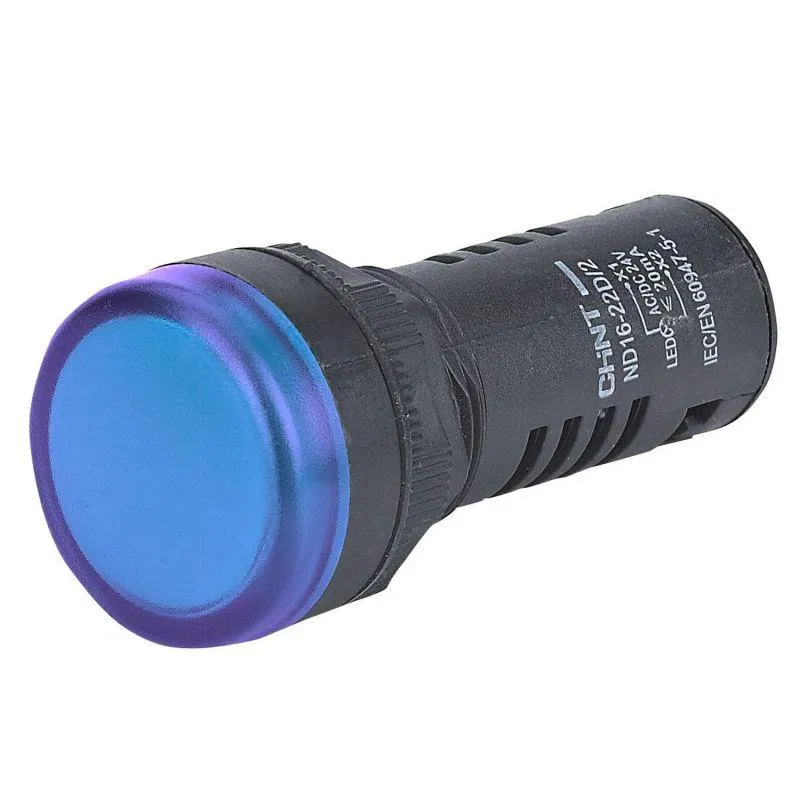 Индикатор помехозащищенный ND16-22D/4K2 AC 380В встроен. конденсатор (R) син. CHINT 268778