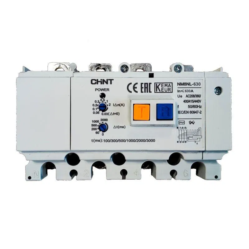 Выключатель автоматический дифференциального тока 4п NM8NL-630 4P A RCD1 CHINT 449994