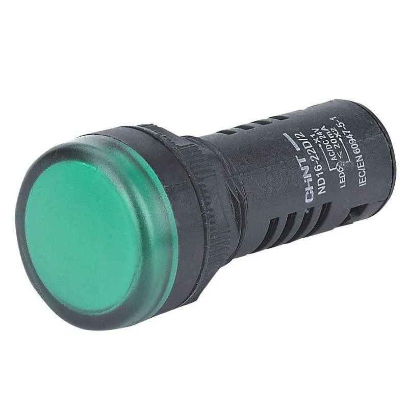 Индикатор ND16-22D/4 IP40 AC 380В встроен. конденсатор (R) зел. CHINT 592663