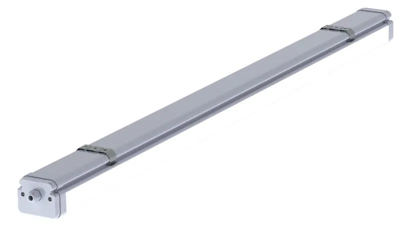 Светильник светодиодный SLIM-TUBE-A 16 4000К IP67 580х83х70 CRI80 milky аварийный подвесной/накладной с БАП на 1ч LUXDATOR со сквозной проводкой сер. CSVT ЦБ-00004839