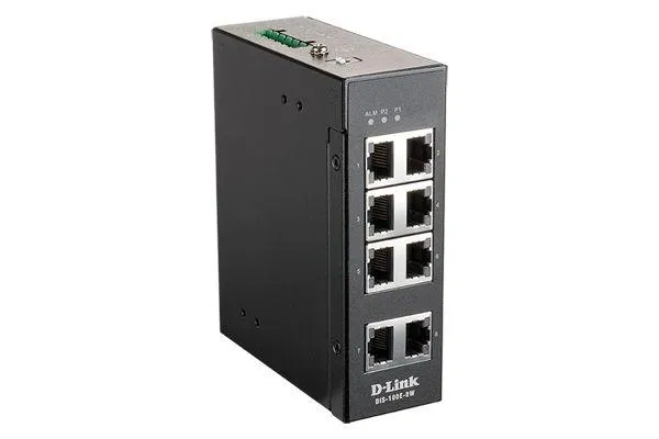 Коммутатор промышленный неуправляемый DIS-100E-8W/A1A (8 портов 10/100Base-TX энергосбережение и поддержка QoS) D-link 1692351