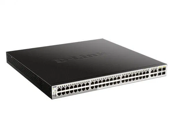 Коммутатор управляемый L2 DGS-1210-52MP/FL1A с 48 портами 10/100/1000Base-T (PoE 802.3af/at) и 4 комбо-портами 100/1000Base-T/SFP PoE- 370Вт D-link 1783443