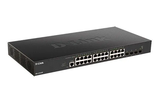 Коммутатор настраиваемый DXS-1210-28T/A1A (24 порта 10GBase-T + 4 порта 25GBase-X SFP28) D-link 1801329