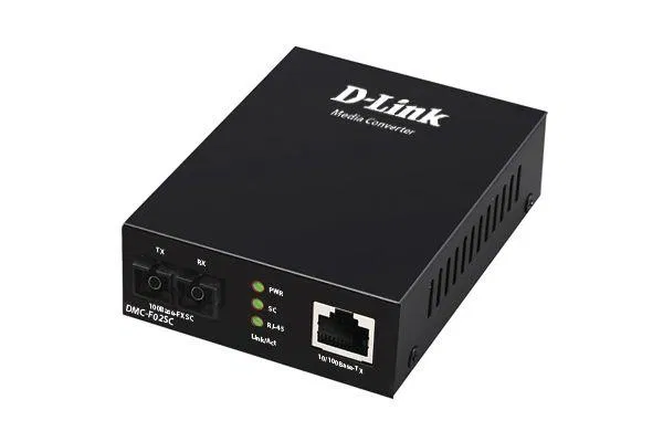 Медиаконвертер DMC-G02SC/A1A (1 порт 100/1000Base-T + 1 порт 1000Base-SX; разъем SC для многомод. оптич. кабеля (до 550м) D-Link 1824149
