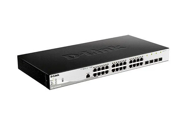 Коммутатор управляемый L2 DGS-1210-28/ME/P/B2A (24 порта 10/100/1000Base-T и 4 порта 1000Base-X SFP функция ИБП для внеш. аккум. DC 12 В D-link 1841603