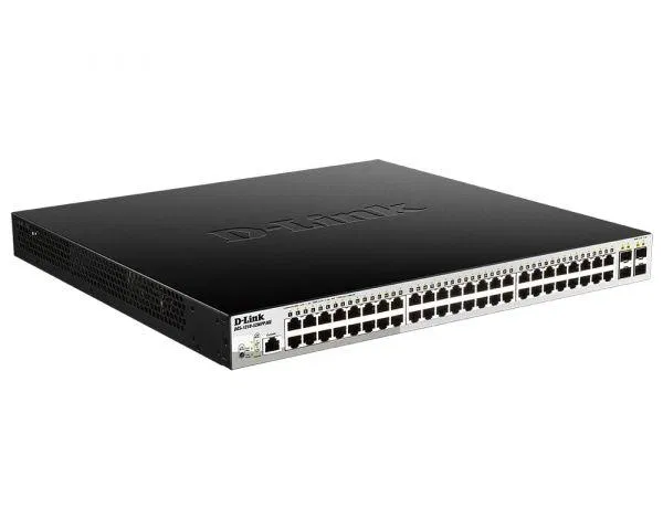 Коммутатор управляемый L2 DGS-1210-52MPP/ME/B3A с 48 портами 10/100/1000Base-T (PoE 802.3af/802.3at (30Вт) и 4 портами 1000Base-X SFP; PoE-740Вт D-link 1857399