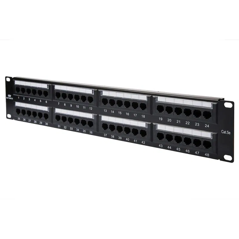 Панель коммутационная кат.5E UTP 19дюйм 2U 48хRJ45 568A/В с организат. черн. Datarex DR-405100