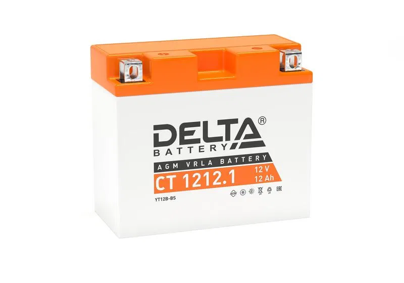 Аккумулятор стартерный 12В 12А.ч CT 1212.1 Delta 3401010030018