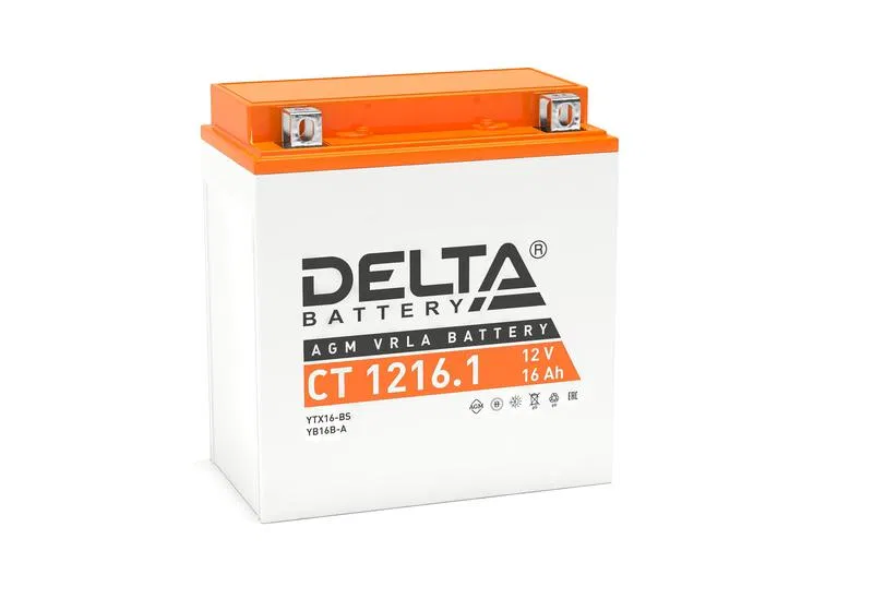 Аккумулятор стартерный 12В 16А.ч CT 1216.1 Delta 3401010030024