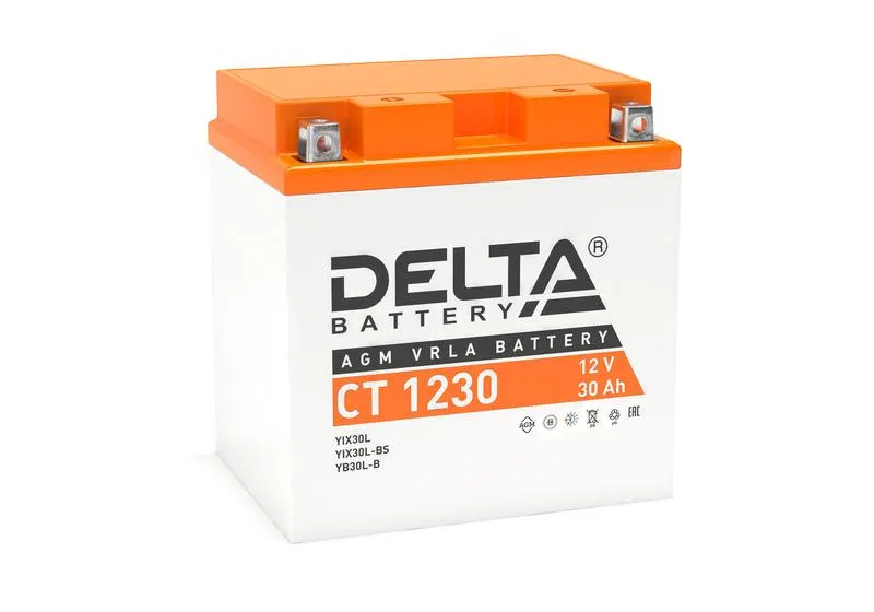 Аккумулятор стартерный 12В 30А.ч CT 1230 Delta 3401010030027
