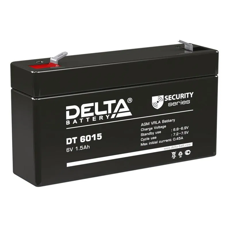 Аккумулятор ОПС 6В 1.5А.ч DT 6015 Delta 4614010040028