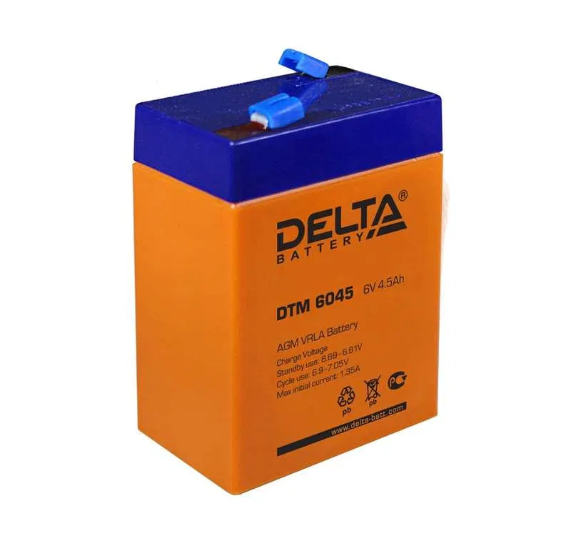Аккумулятор UPS 6В 4.5А.ч DTM 6045 Delta 4614010050016