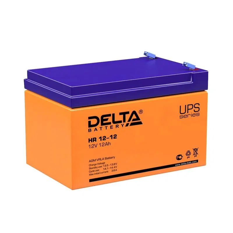 Аккумулятор UPS 12В 12А.ч HR 12-12 Delta 4614010180001
