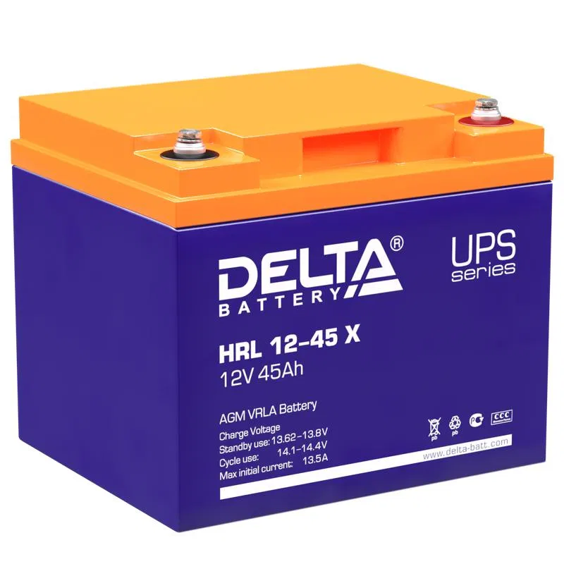 Аккумулятор профессиональный 12В 45А.ч HRL 12-45 X Delta 4614010610010