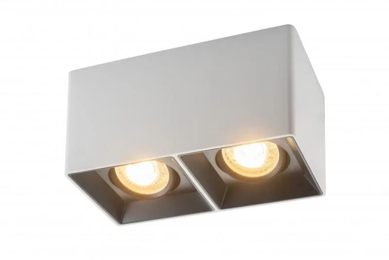 Светильник 10Вт GU5.3 IP20 LED накладной пластик бел./черн. DENKIRS 628025