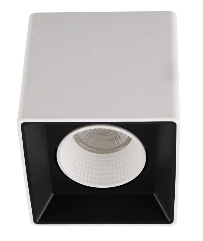 Светильник 10Вт GU5.3 IP20 LED накладной пластик бело-черн./бел. DENKIRS 654416
