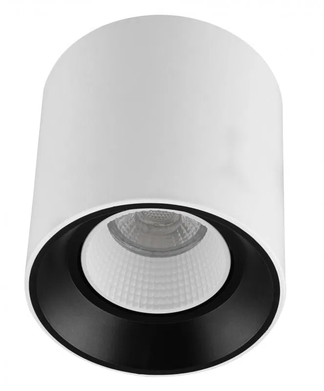 Светильник 10Вт GU5.3 IP20 LED накладной пластик бело-черн./бел. DENKIRS 654426