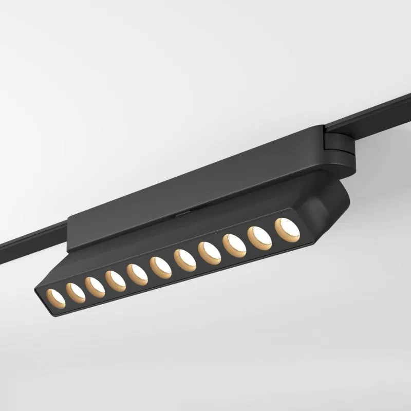 Светильник трековый Air Grill 3000 12Вт 3000К IP20 48В DC 230х26х60мм RA90 36град. со светодиодом алюм. черн. DENKIRS 723261