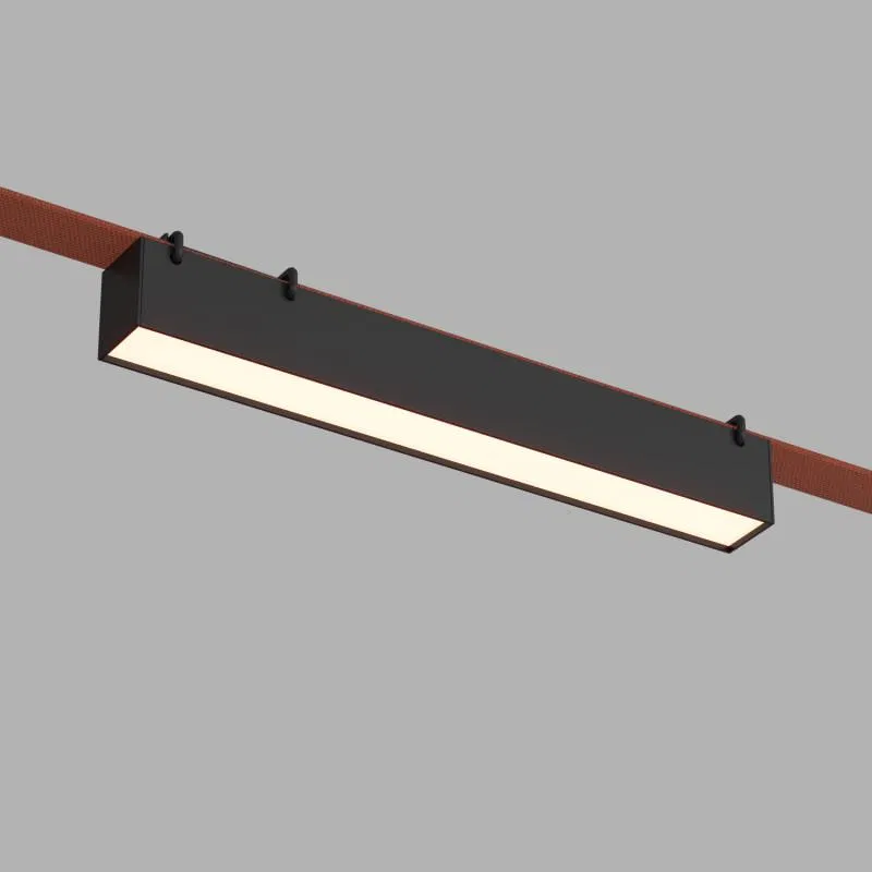 Светильник для трека-ремня Belty Linear 12Вт 3000К IP20 48В DC 323х40х45мм RA90 120град. со светодиодом алюм. черн. DENKIRS 760241
