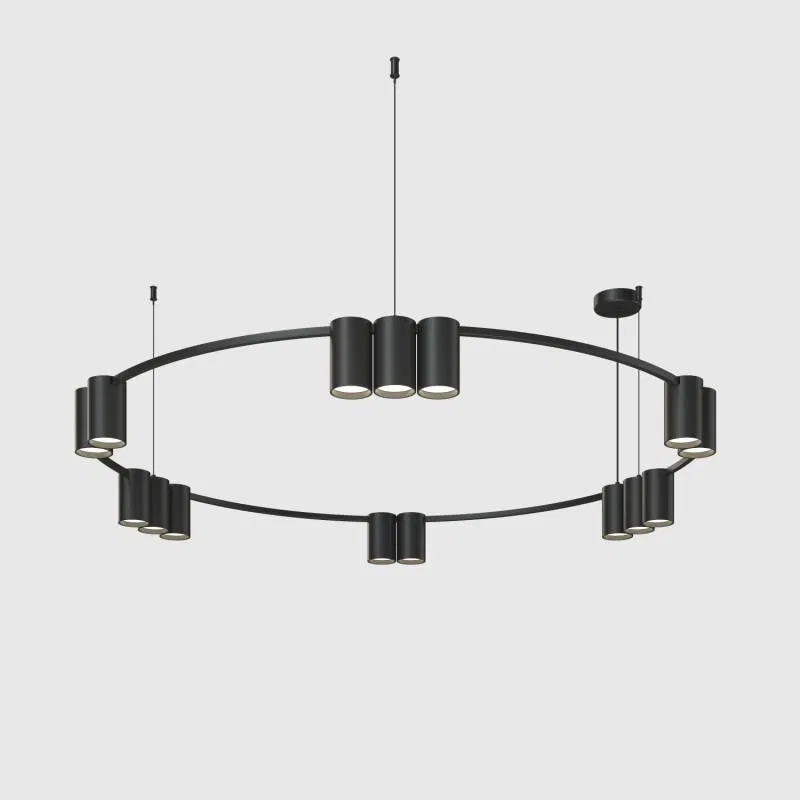 Светильник ORBIT 15Вт 15xGU10 IP20 LED подвесной алюм. матов. черн. DENKIRS 764326