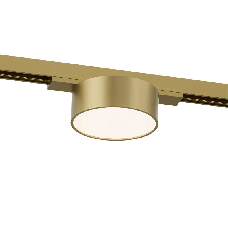 Светильник трековый SHINE FLOW 6Вт 3000К IP20 48В DC 74х28 RA90 со светодиодом алюм. сатинированная латунь DENKIRS 764342