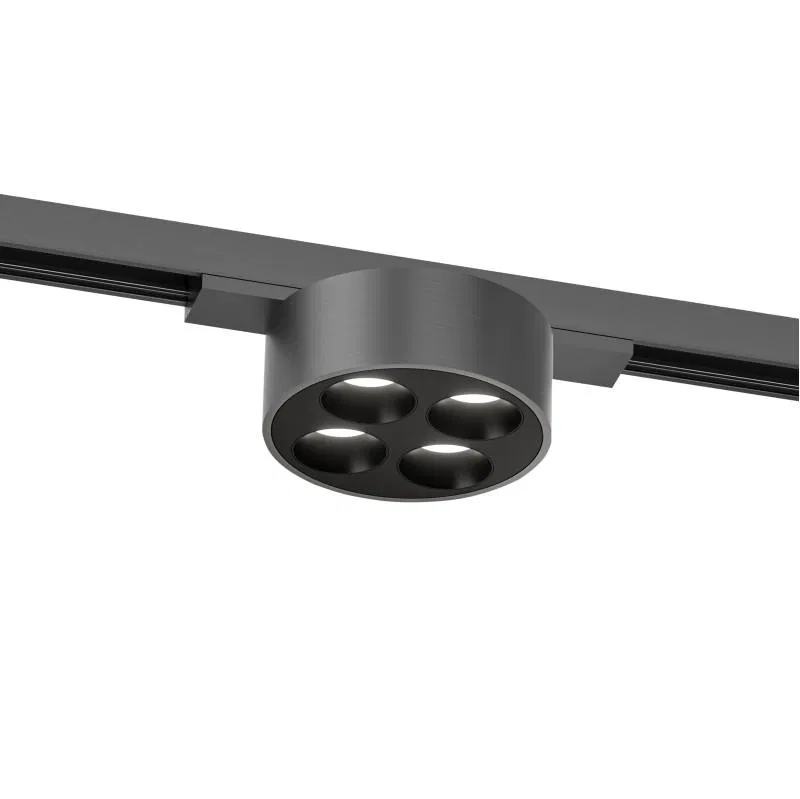 Светильник трековый SHINE GRILL 6Вт 3000К IP20 48В DC 74х28 RA90 со светодиодом алюм. темн. никель DENKIRS 764347