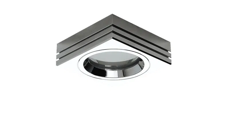 Рамка NC722-2-CH MR16 (WP-SQ-CH) встраив. хром DesignLed 00-00002232
