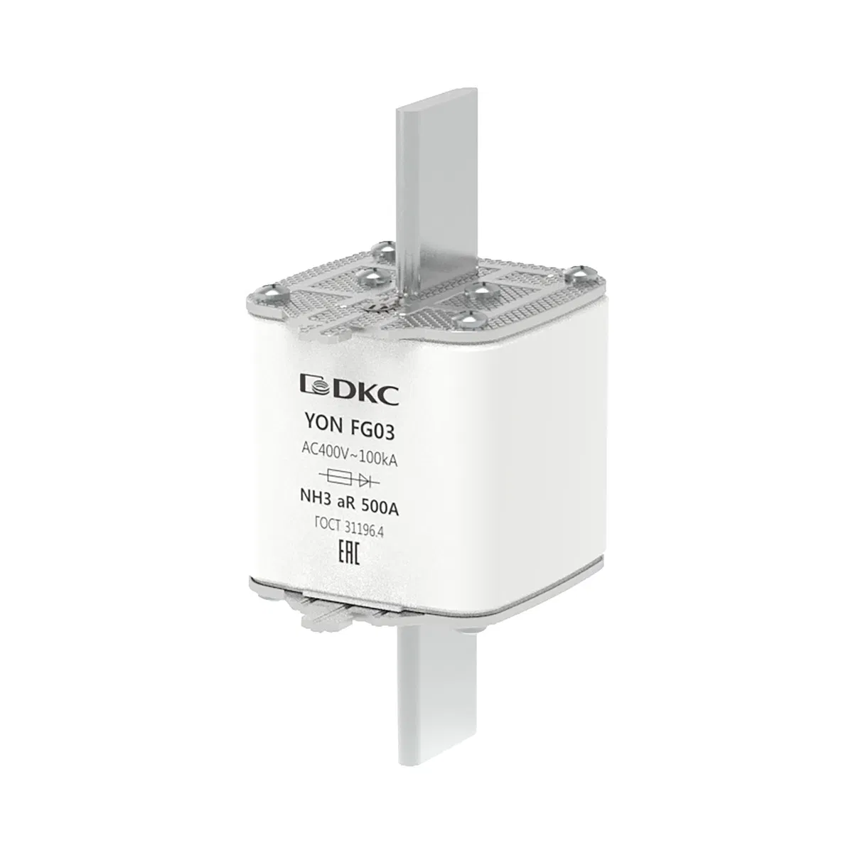 Предохранитель YON ножевого типа FG3 500А 400V характеристика aR 1FG03-0500-400V-AR DKC