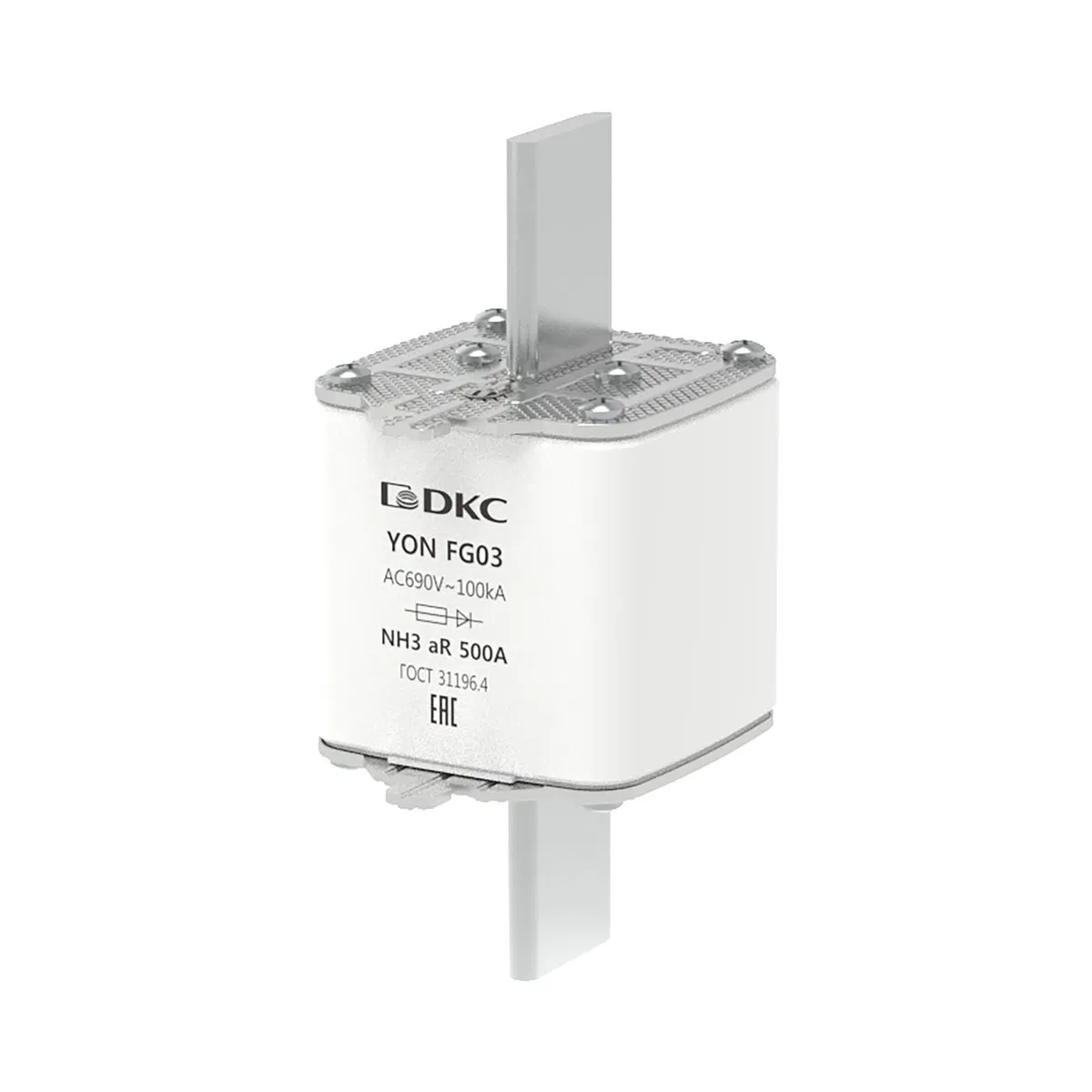Предохранитель YON ножевого типа FG3 500А 690V характеристика aR 1FG03-0500-690V-AR DKC