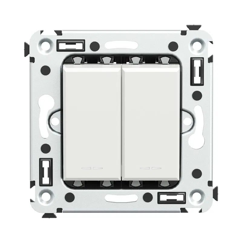 Выключатель 2-кл. 2мод. СП Avanti "Белое облако" 16А IP20 бел. DKC 4400104