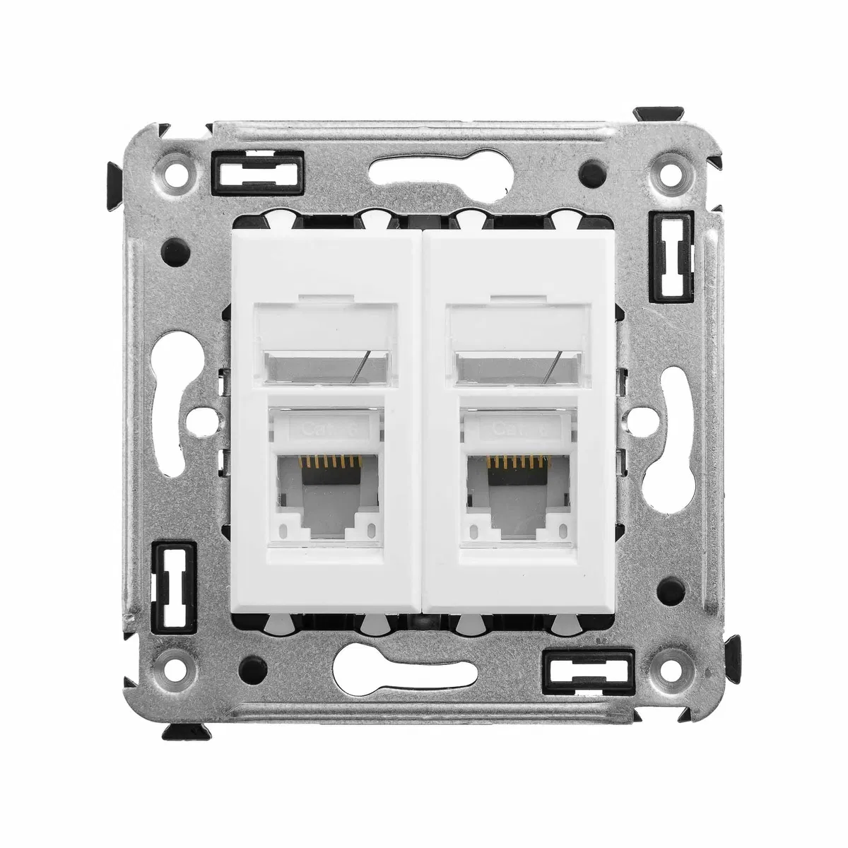 Компьютерная розетка RJ-45 в стену, кат.6 двойная,"Avanti", "Белое облако" 4400294 DKC