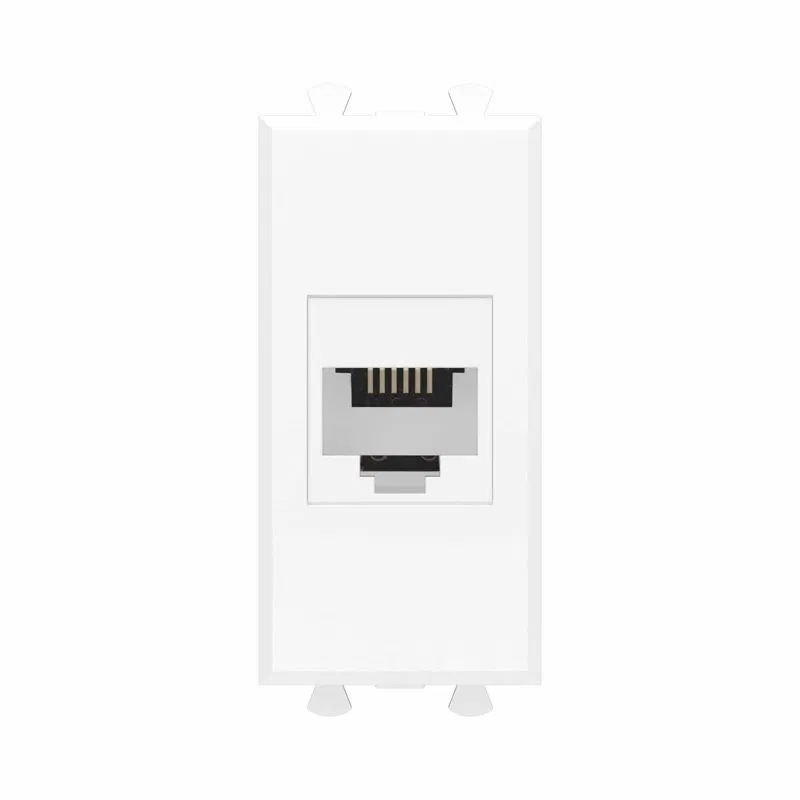 Розетка телефонная 1мод. Avanti "Белое облако" RJ12 без шторок модульная механизм DKC 4400611