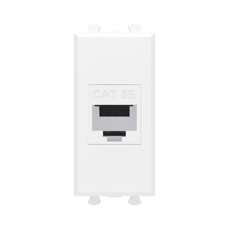 Розетка компьютерная 1мод. Avanti "Белое облако" RJ45 кат.5E без шторок модульная механизм DKC 4400661
