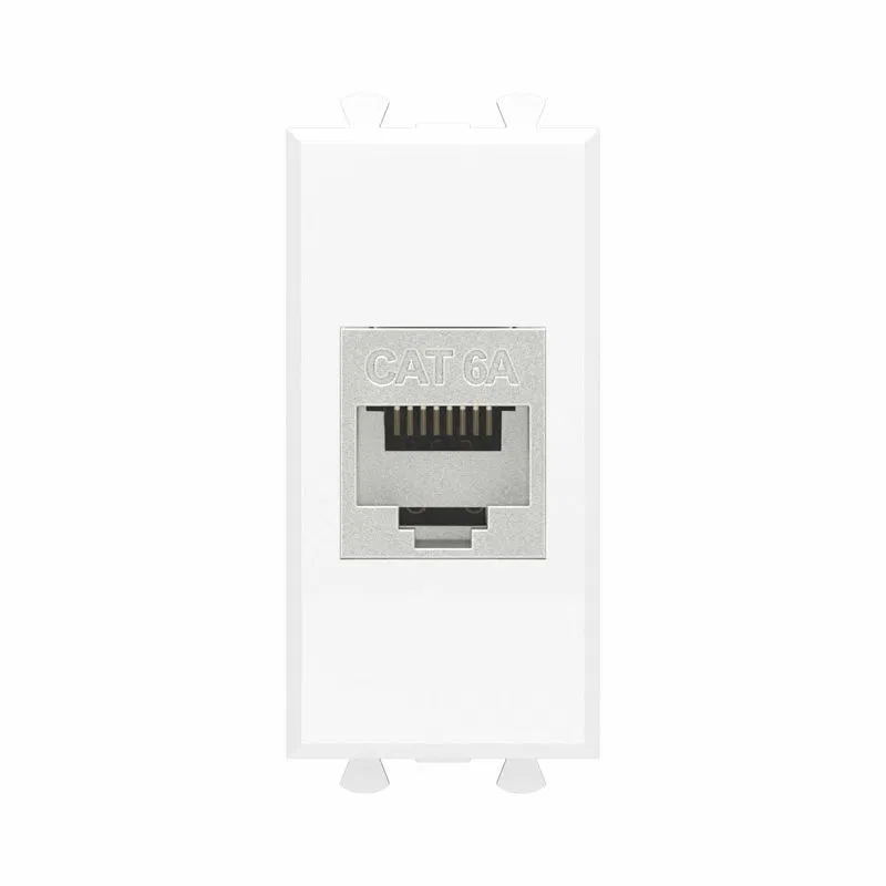 Розетка компьютерная 1мод. Avanti "Белое облако" RJ45 кат.6A без шторок экранир. модульная механизм DKC 4400771