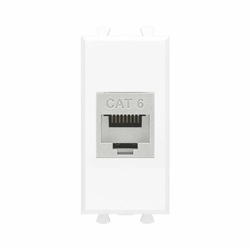 Розетка компьютерная 1мод. Avanti "Белое облако" RJ45 кат.6 без шторок экранир. модульная механизм DKC 4400791