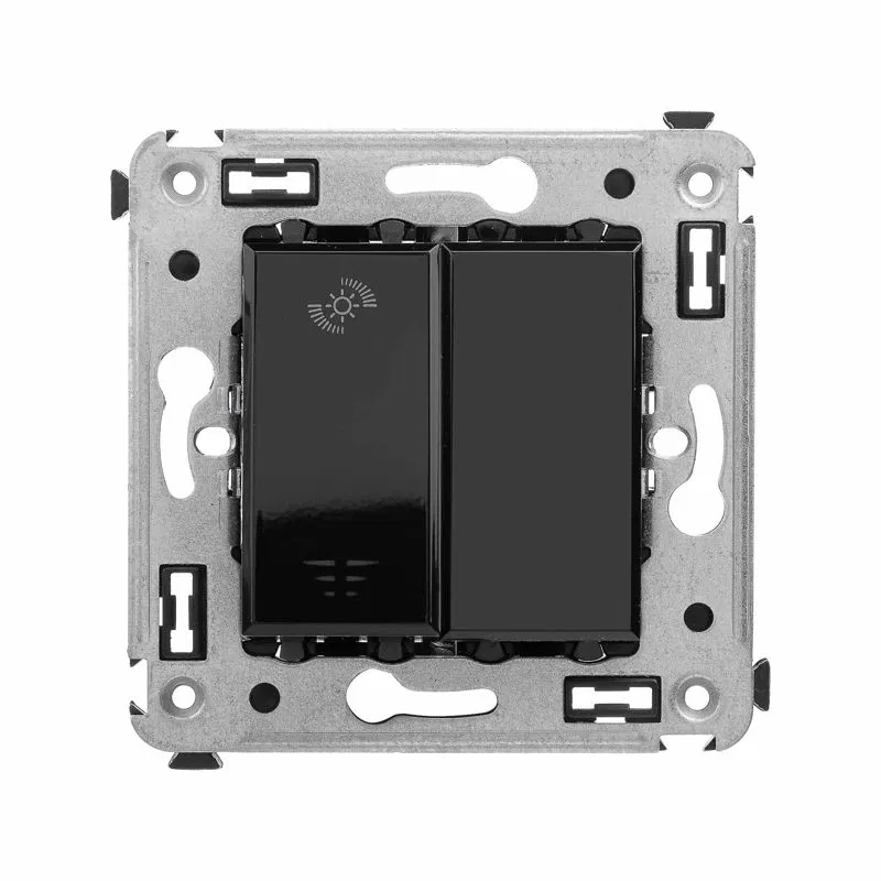 Диммер кнопочный в стену для LED ламп, Avanti, черный квадрат 4402343 DKC