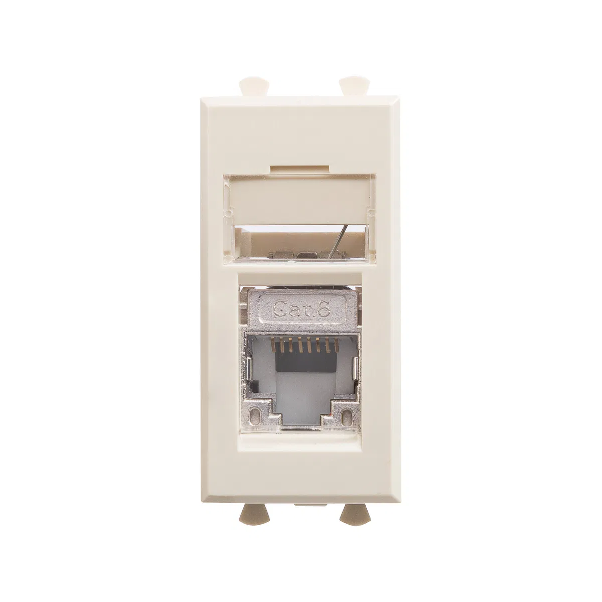 Компьютерная розетка RJ-45 модульная, кат.6 экранированная, Avanti, ванильная дымка, 1 модуль 4405391 DKC